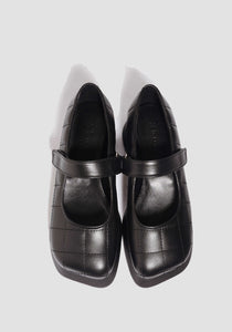 Platform Square-Toe Shoes:  'Nara'