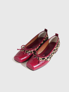 Classic Romantic Ballerina Flat Shoes: 'Minnet' Leopard