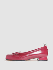 Classic Romantic Ballerina Flat Shoes: 'Minnet' Dark Red