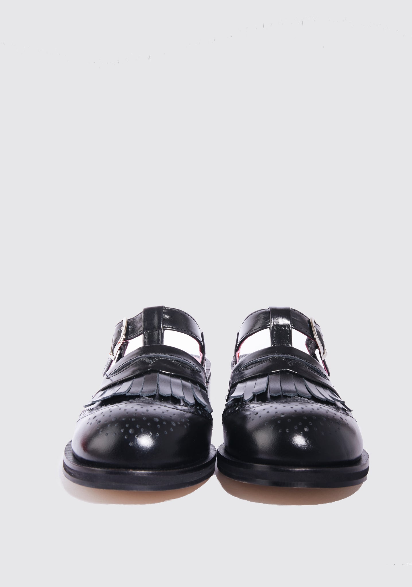 Rouen Classic Round-Toe Loafer Mules : Black