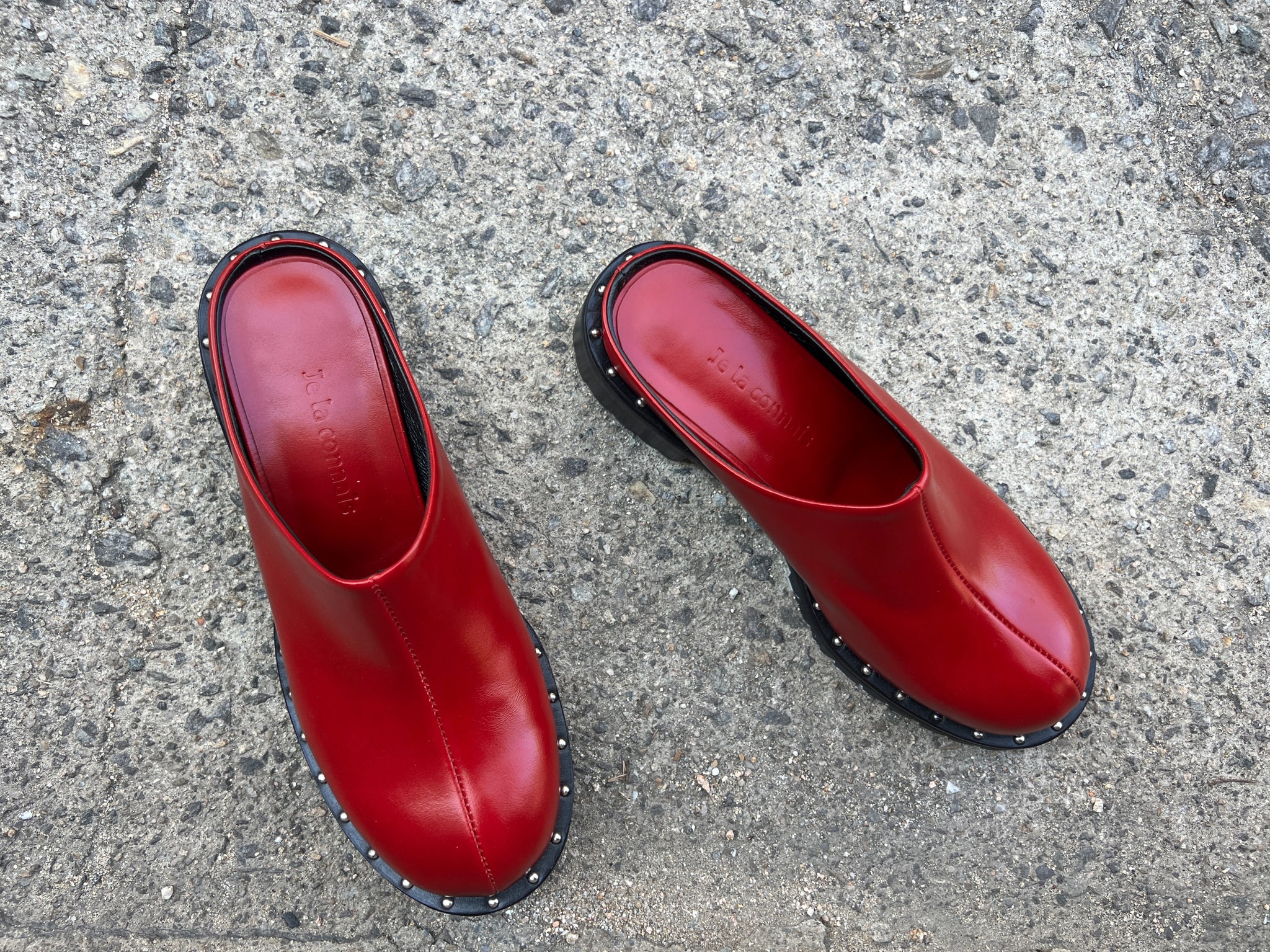 Daily Chic Mule Slippers:  'Sunny' Red