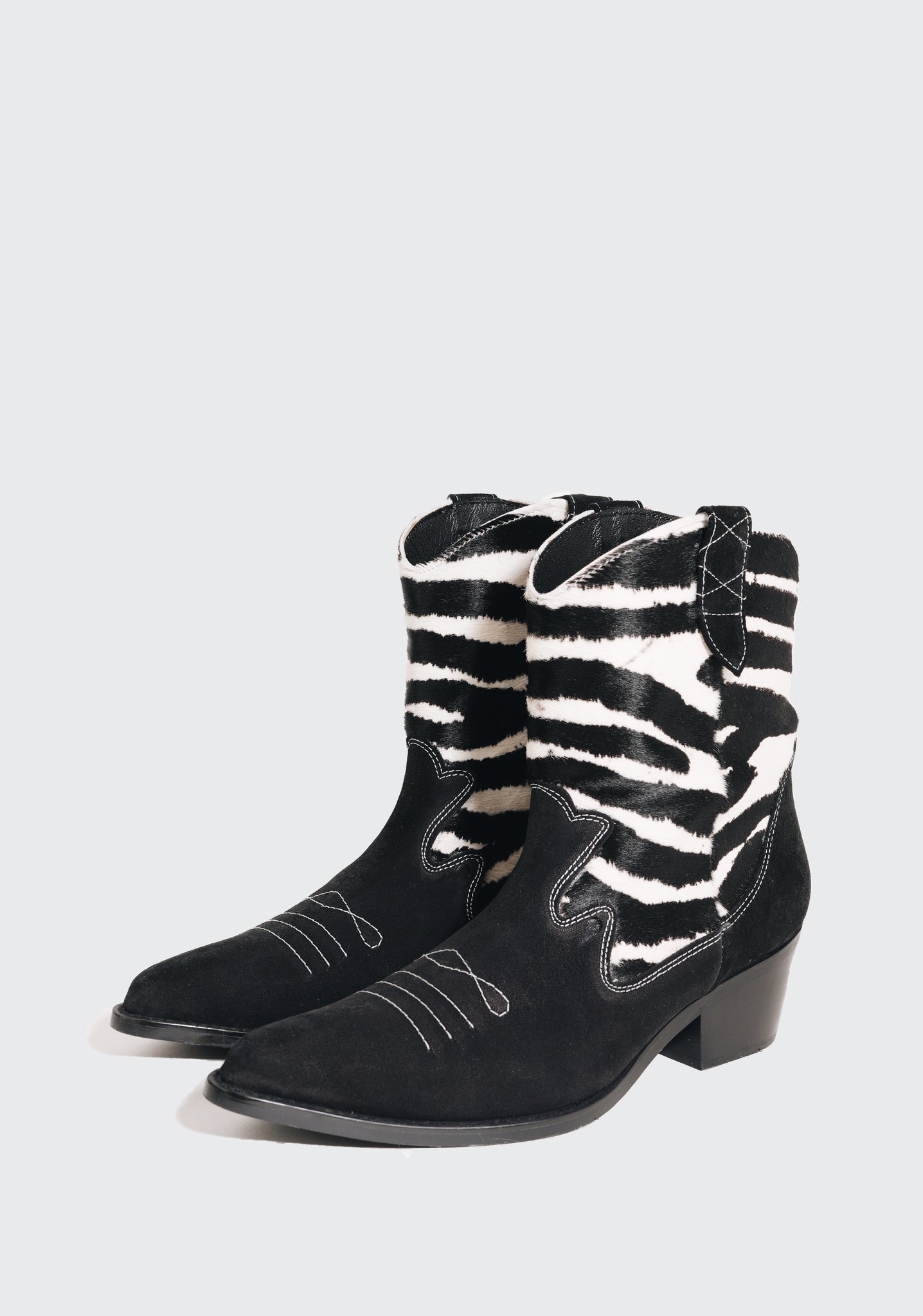 SHARK: The Zebra Ankle Western Boot