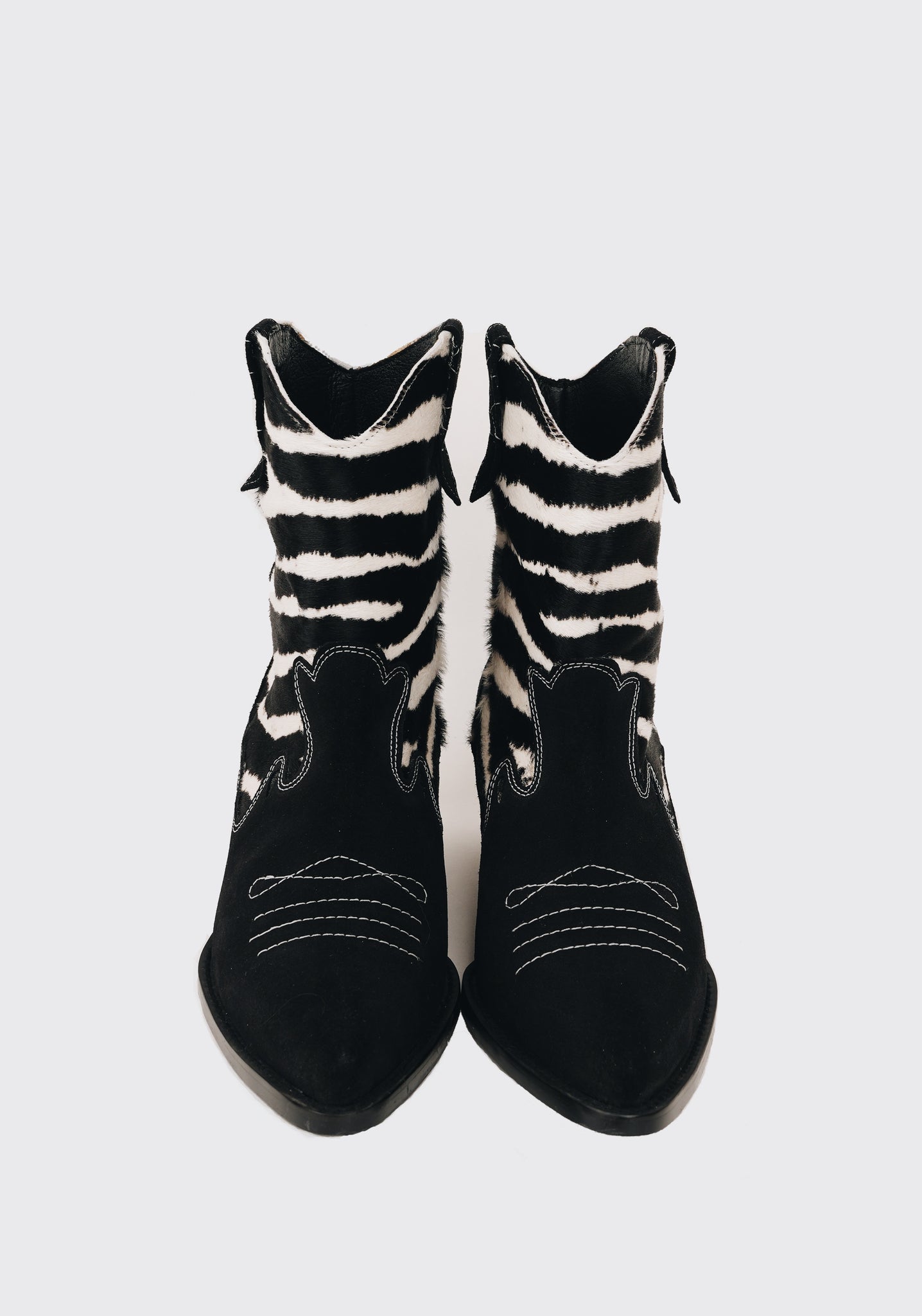 SHARK: The Zebra Ankle Western Boot