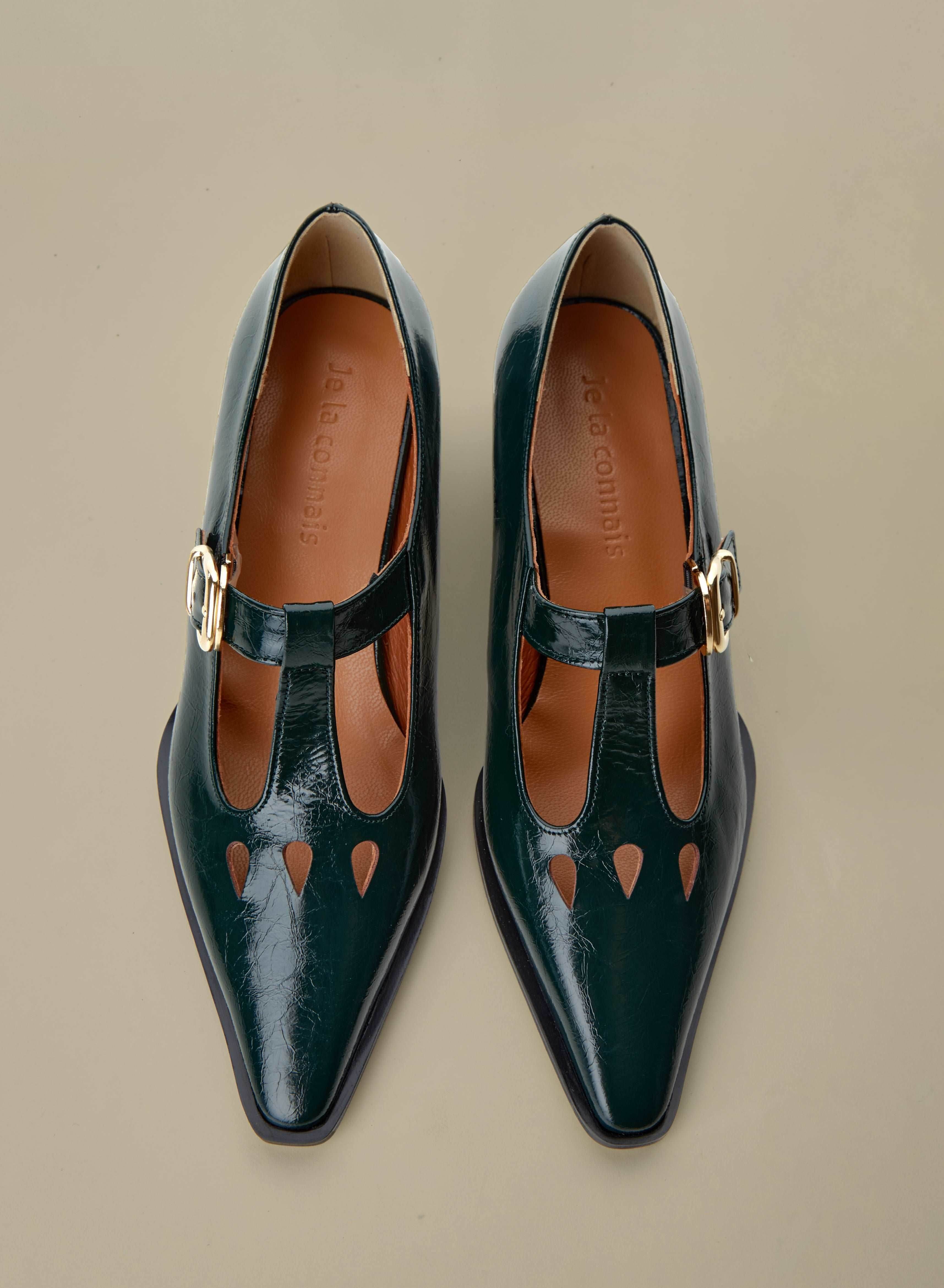 Montpellier_green | 4cmヒールのクラシックなメリージェーンシューズ