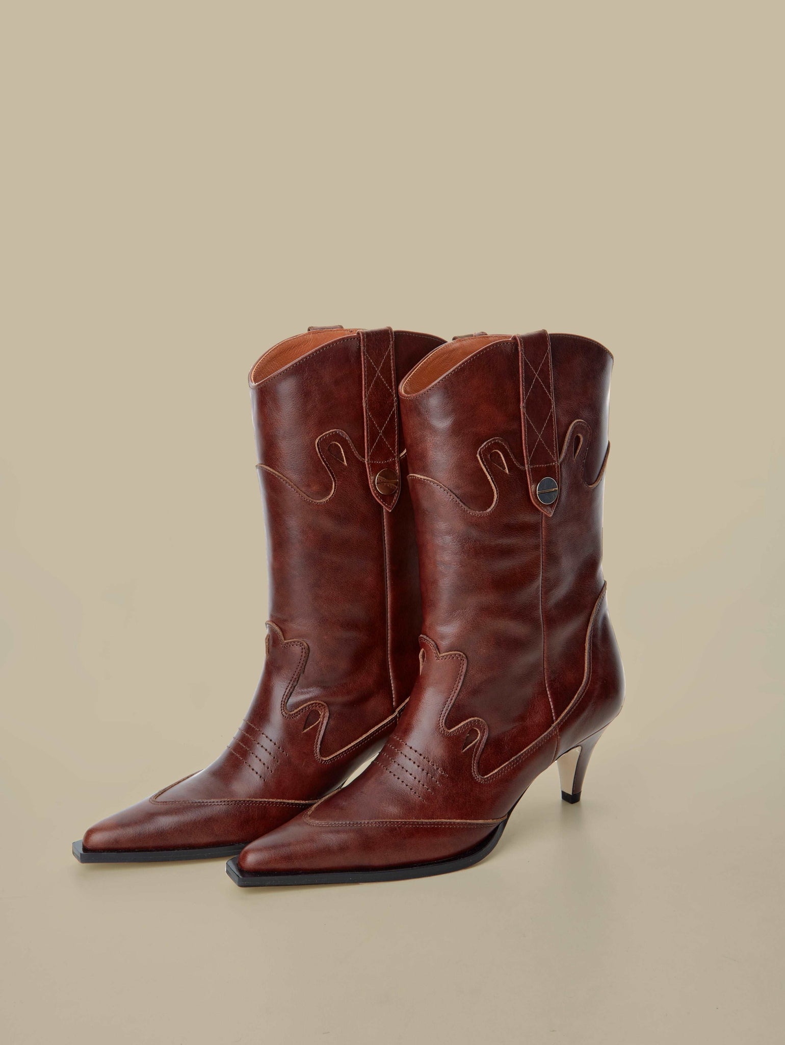 Rennes Cowboy Boots_brown