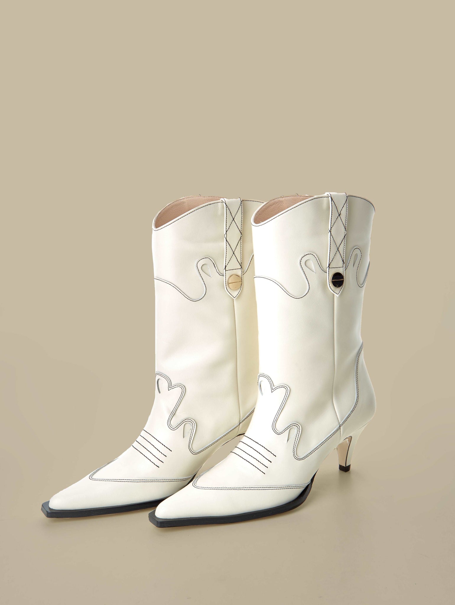 Rennes Cowboy Boots_offwhite